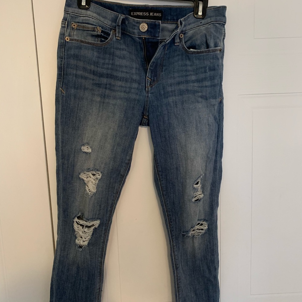 EXPRESS JEANS - cropped leggings - mid rise - 6R
